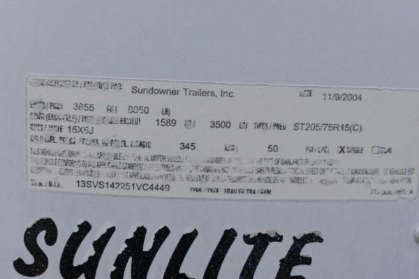 2005 Sundowner Sunlite 2 Horse Trailer - Image 7