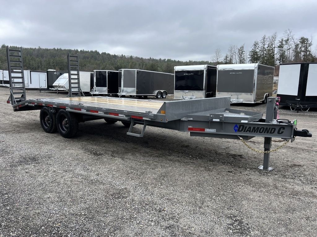 2024 Diamond C 8.5x20 20K Deckover Equipment Trailer w/ 72” Flip-Knee Ramps